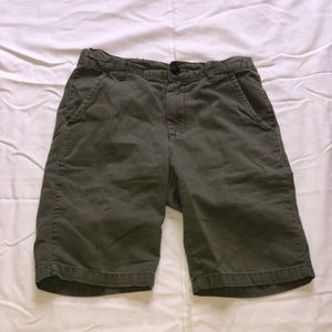 Green straight shorts for boys